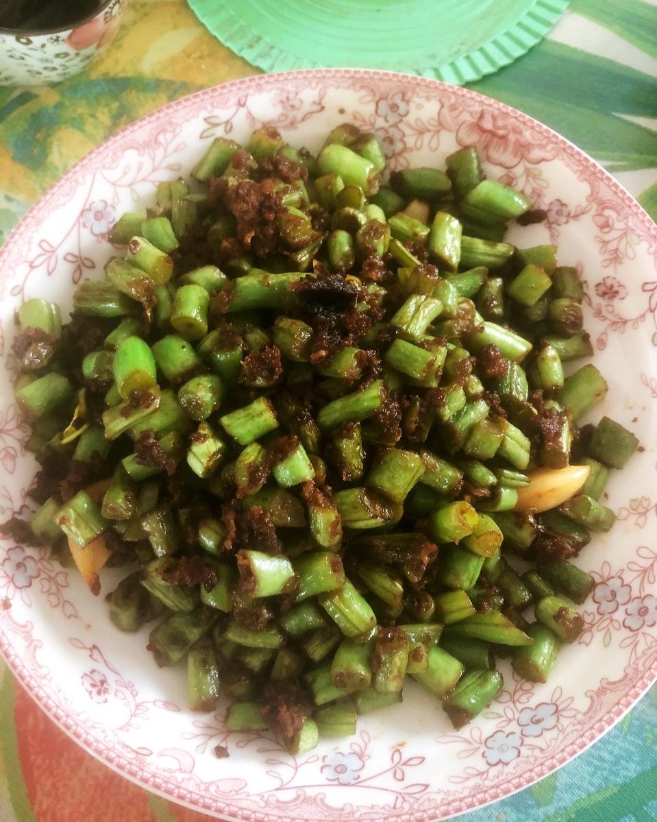 肉沫豆角下饭菜