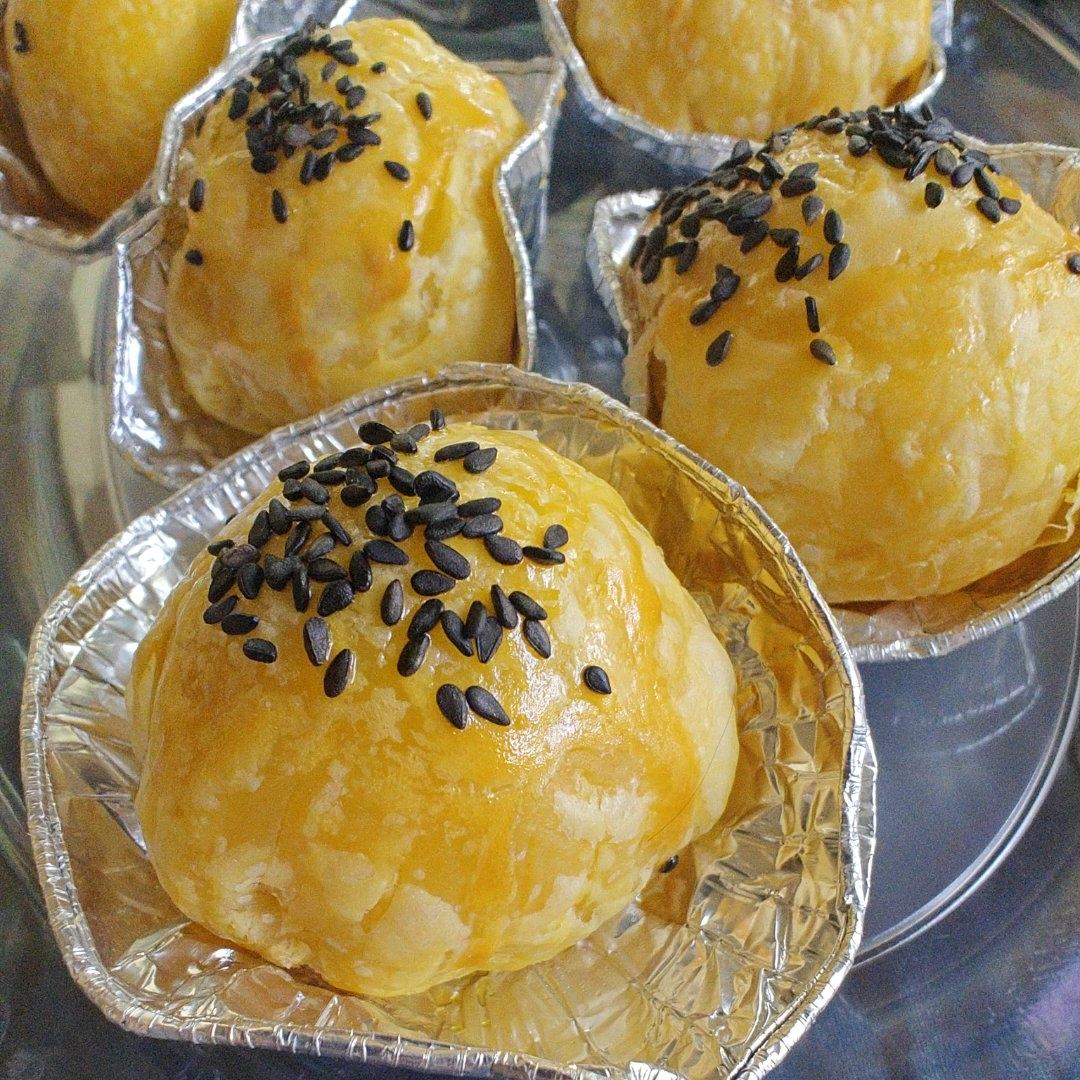 有空气炸锅就能做的小点心「酥皮汤圆」蛋挞皮与汤圆的完美结合👍👍👍