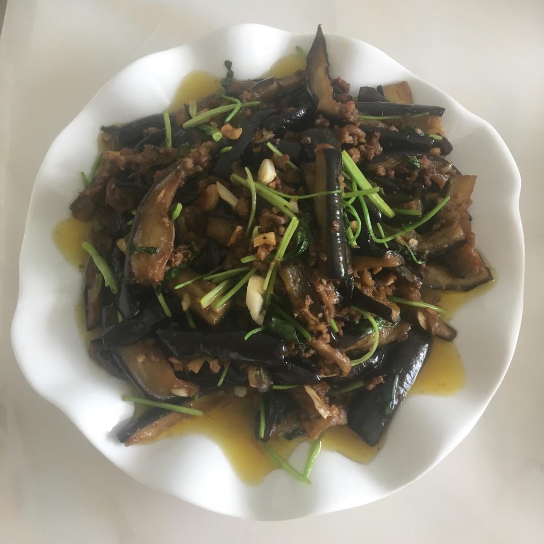 红烧肉沫茄子