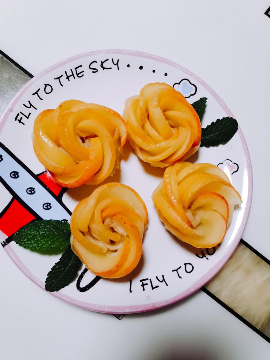 手抓饼新吃法🔥颜值爆表🌹酥皮玫瑰花苹果派