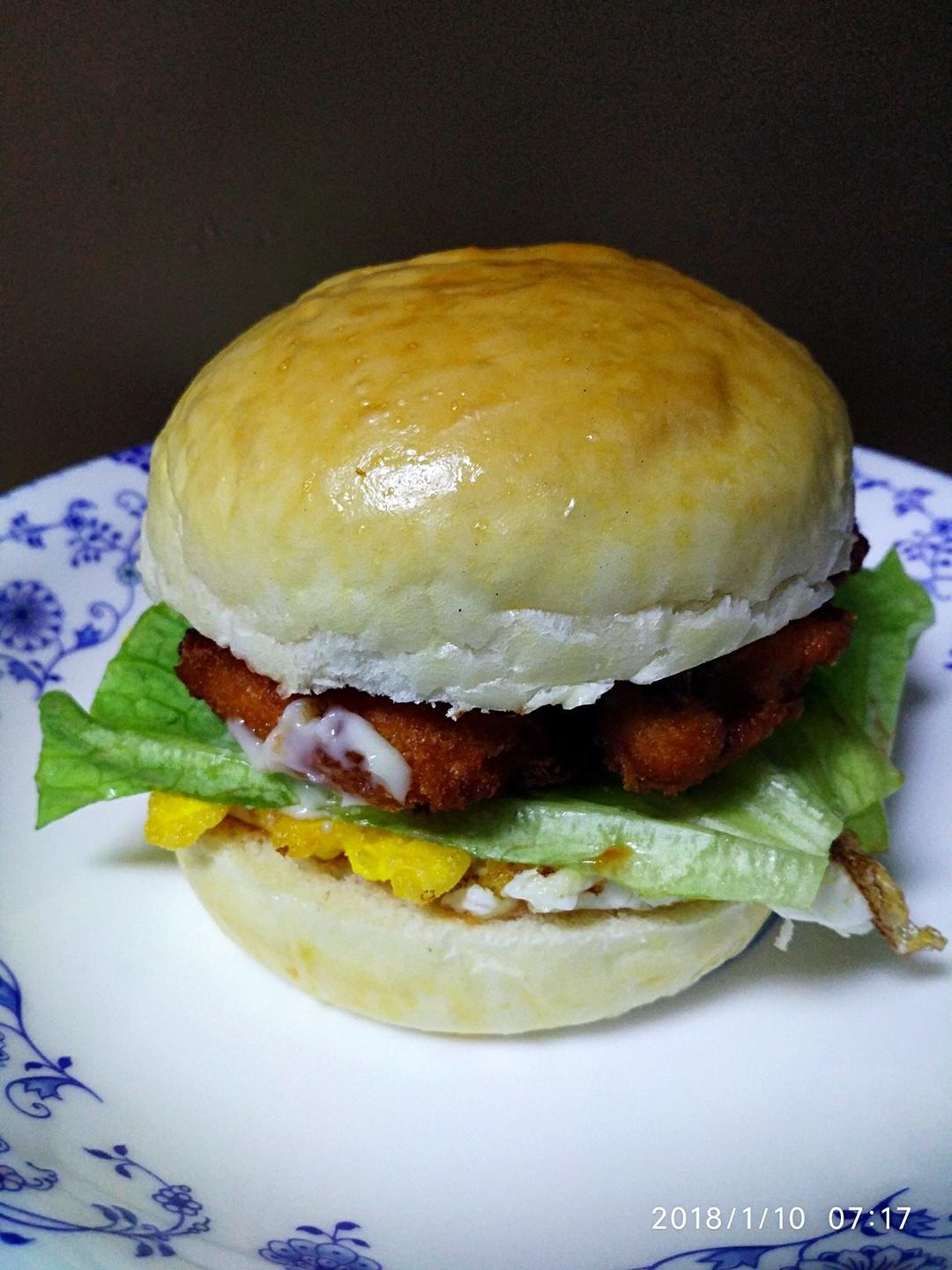 自制营养肉饼汉堡包