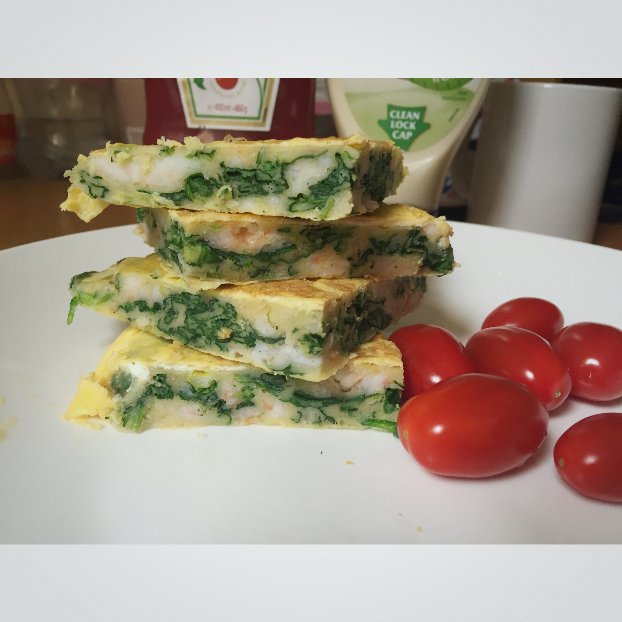 菠菜鸡蛋饼