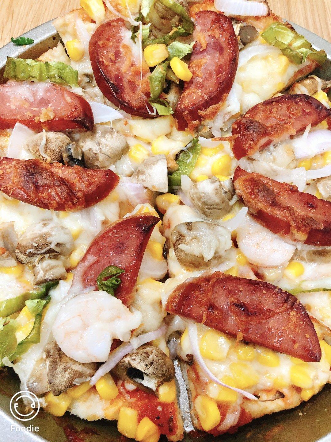 🍕单手披萨｜卡卡爸·教小白｜第一张披萨