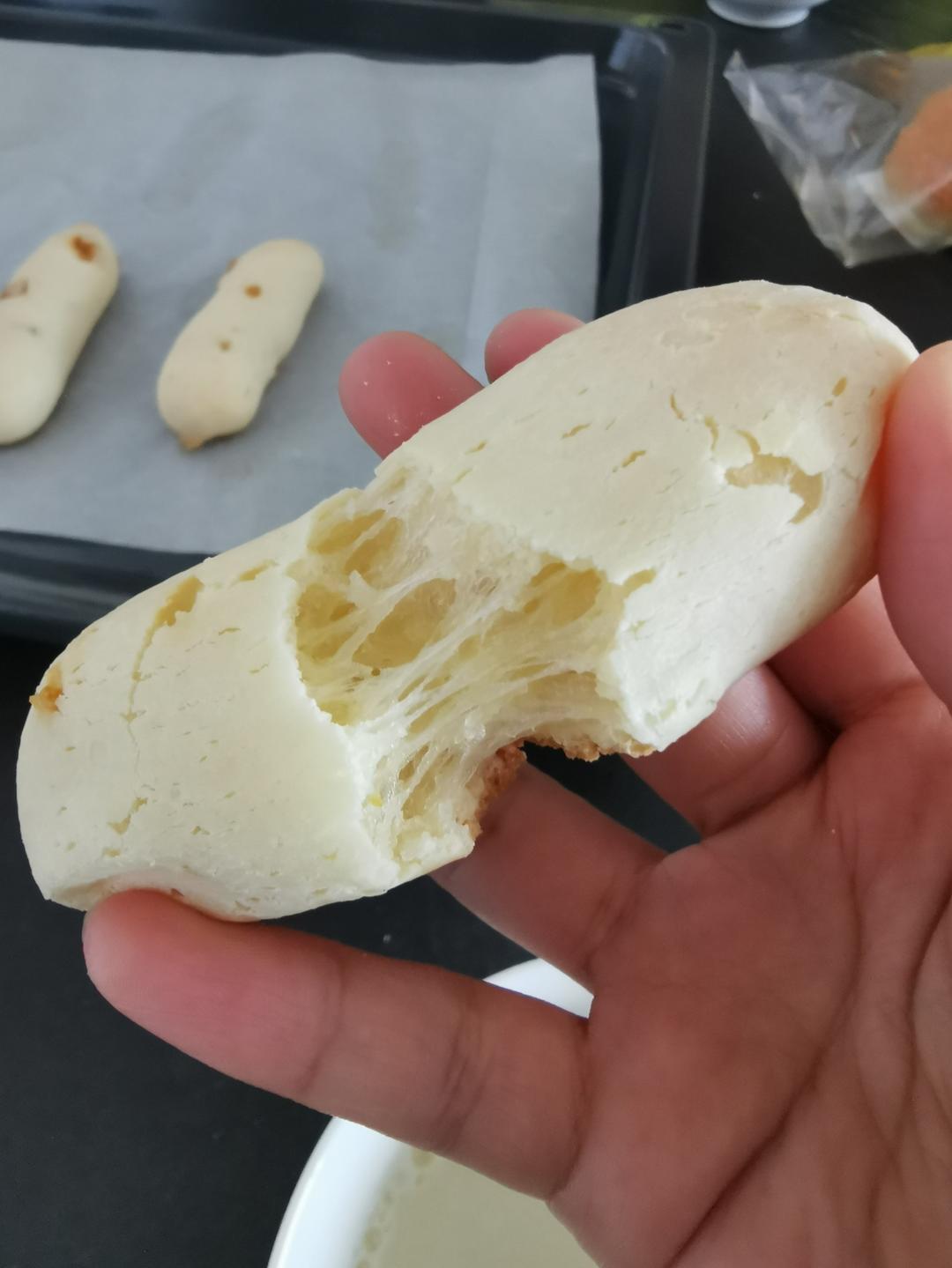 不用预拌粉的手指麻薯包💯成功