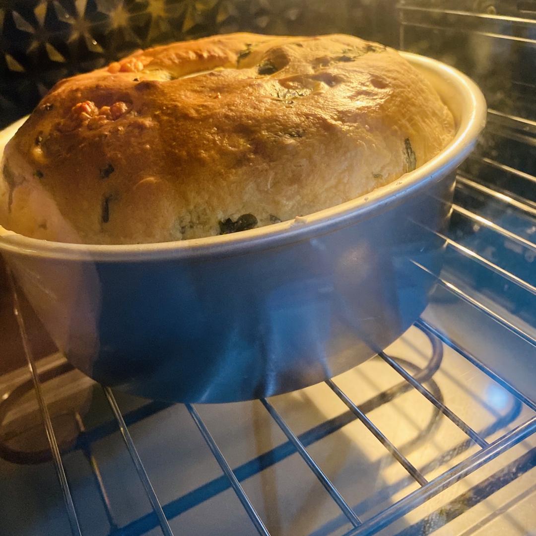 菠菜芝士面包（免揉）