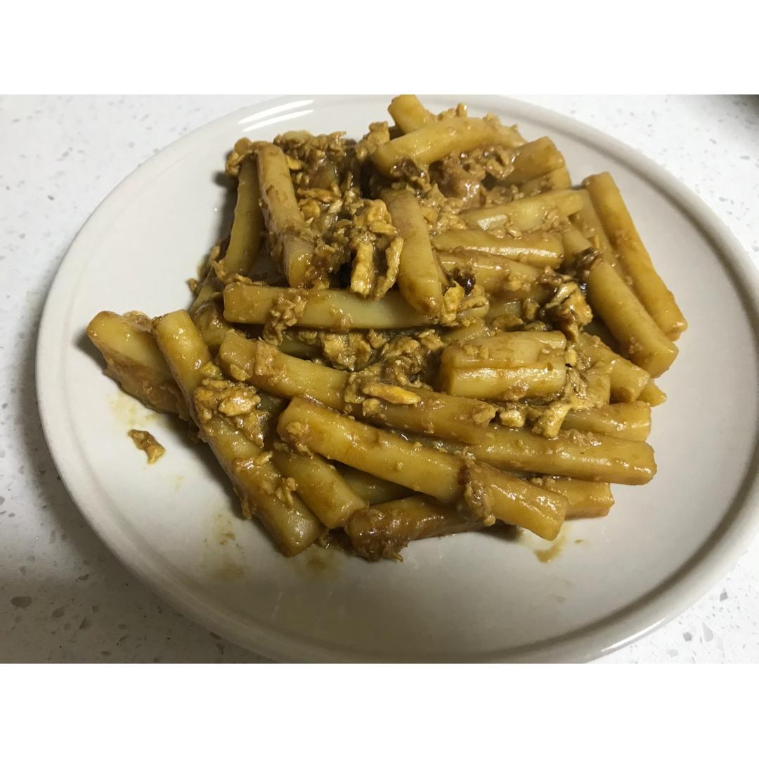 鸡蛋炒年糕