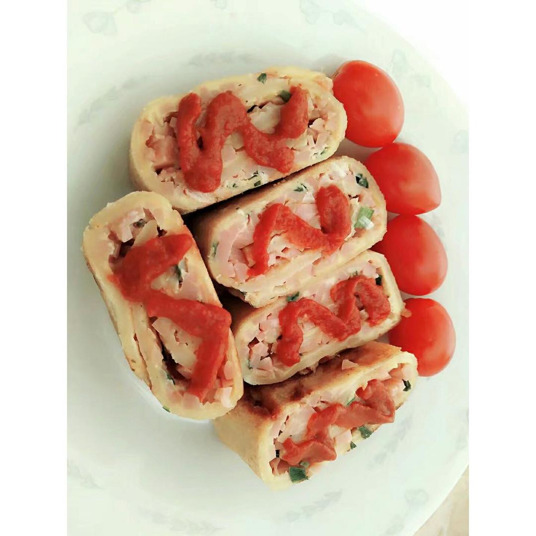 火腿鸡蛋卷饼