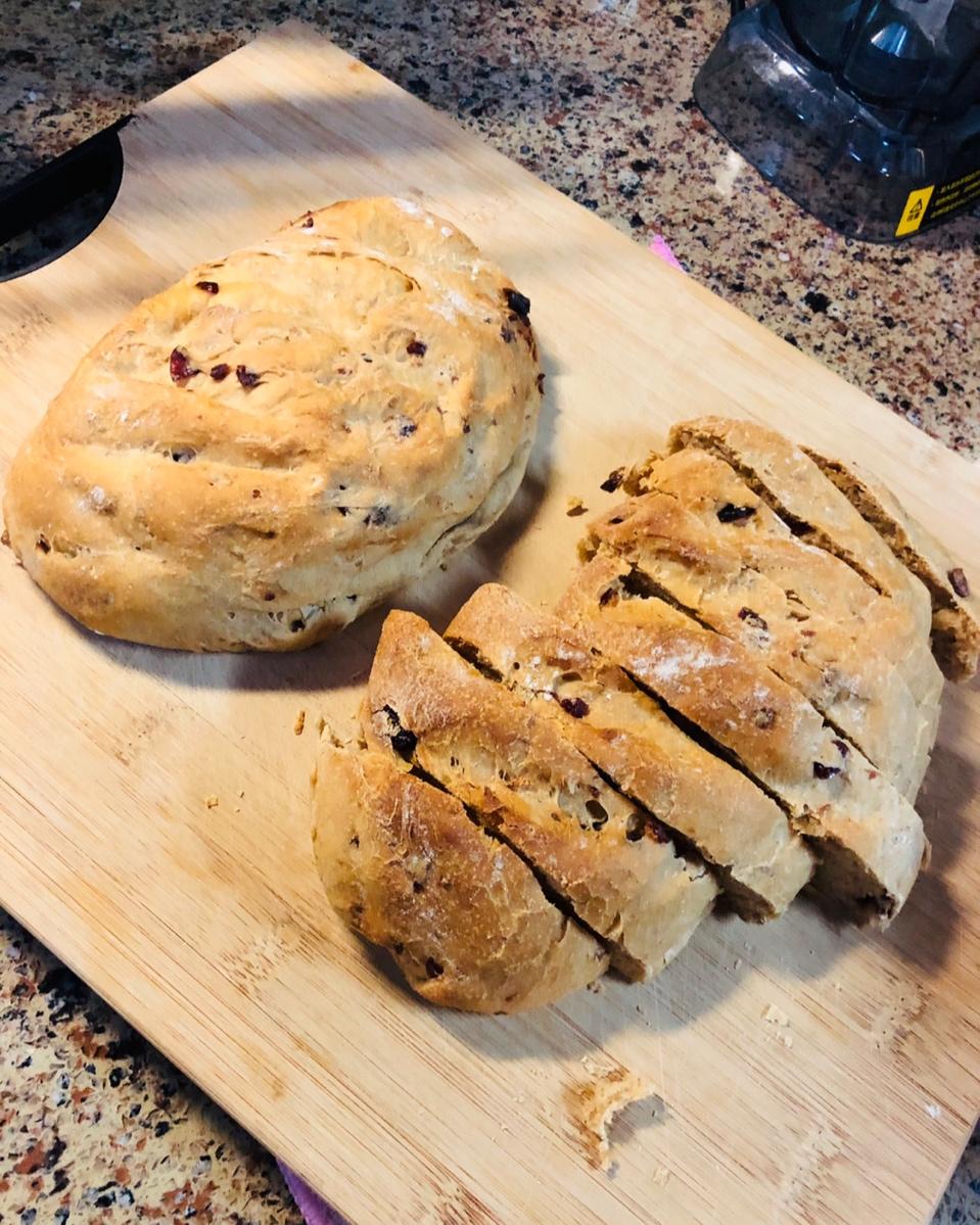 蔓越莓全麦黑糖面包