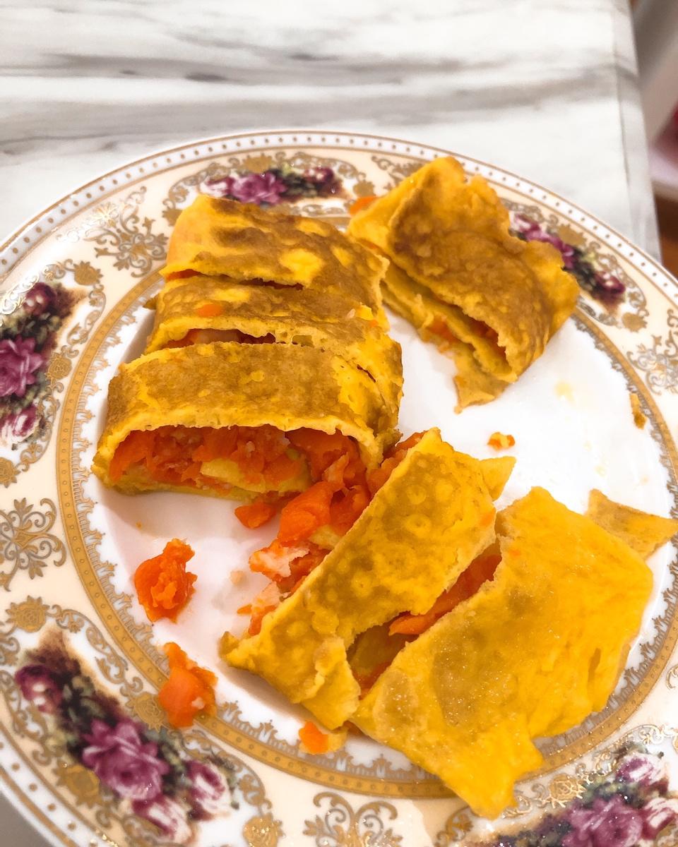 鲜虾鸡蛋卷宝宝辅食精华一岁以上宝宝