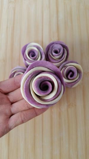 紫薯玫瑰花馒头的做法 步骤30