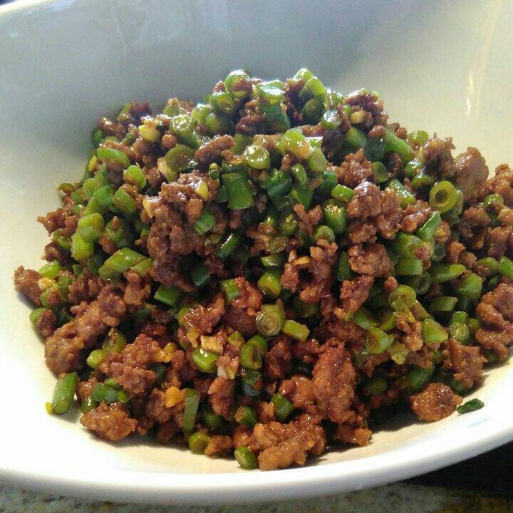 肉沫豆角下饭菜