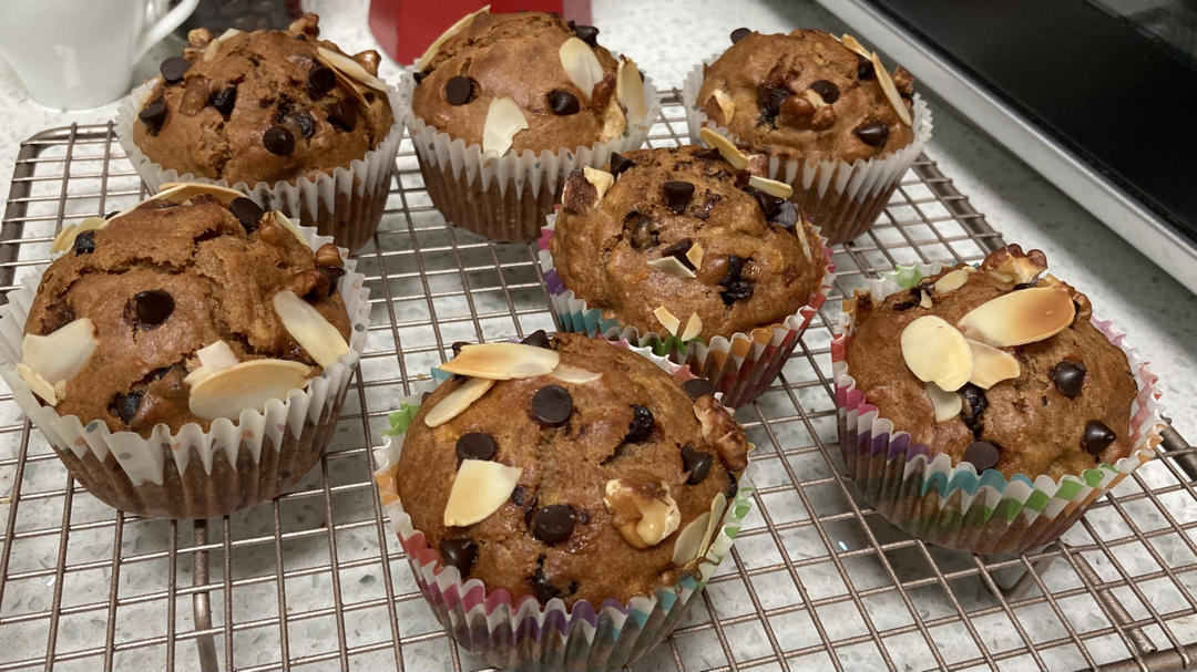 香蕉核桃巧克力马芬