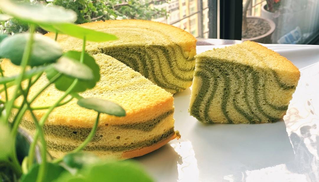 绿斑马戚风蛋糕