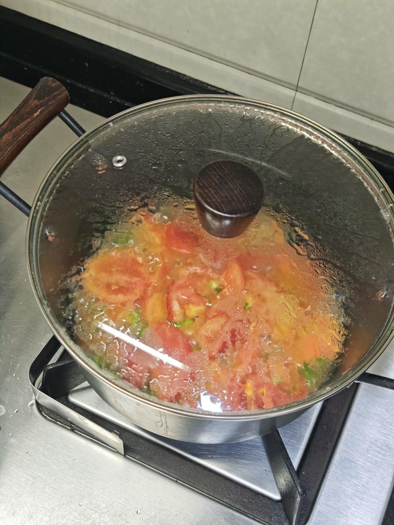 番茄鸡蛋面疙瘩汤（快手版）