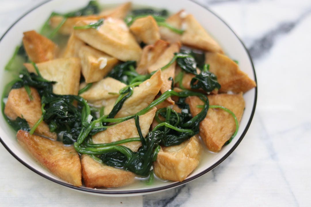 菠菜炒豆腐