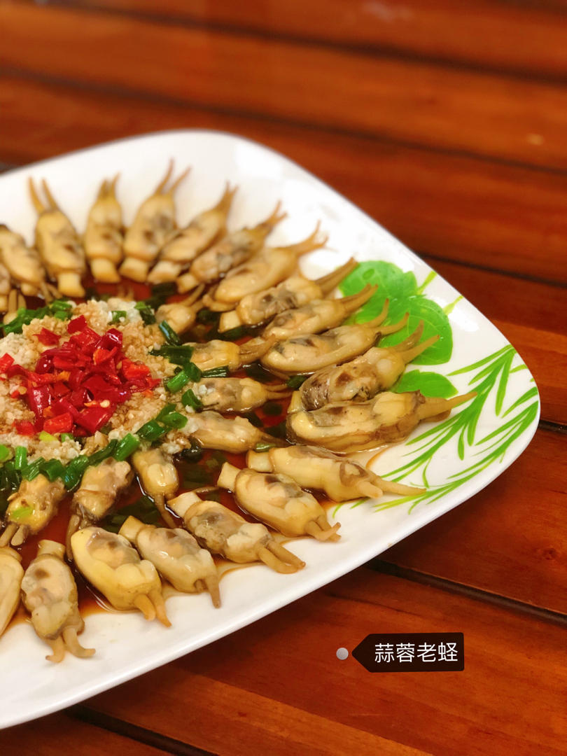 葱香蒜蓉双椒蛏子