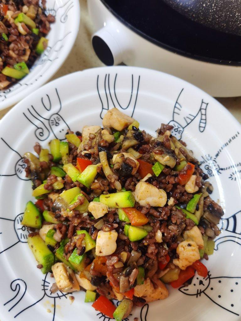 【健康三餐】三文鱼时蔬菜花米炒饭