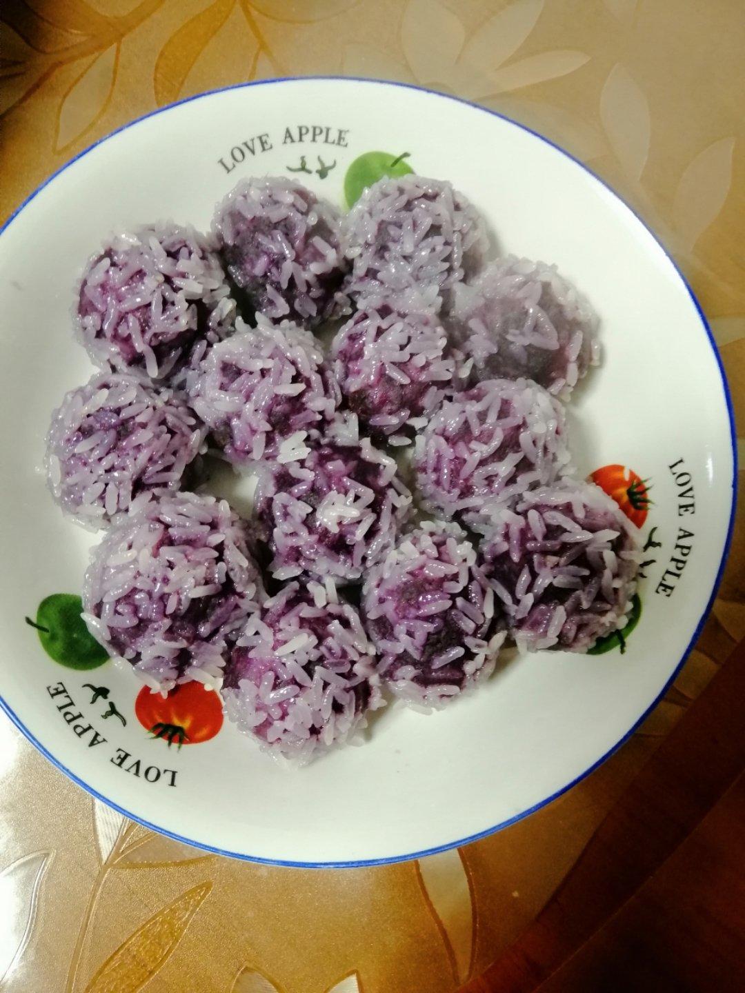 紫薯糯米丸子