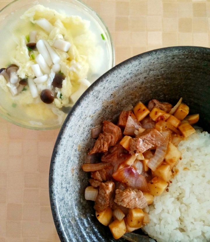 杏鲍菇炒牛肉粒