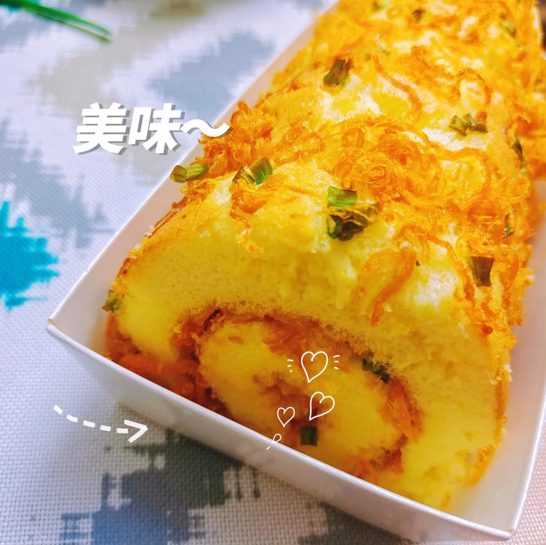 ⭕️香葱肉松蛋糕卷｜咸香美味｜细腻松软