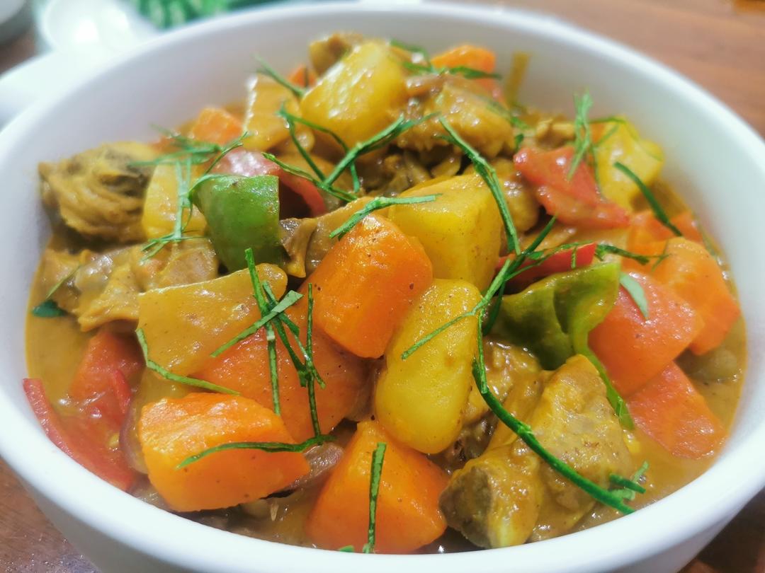 晚饭不费时☞咖喱鸡肉土豆