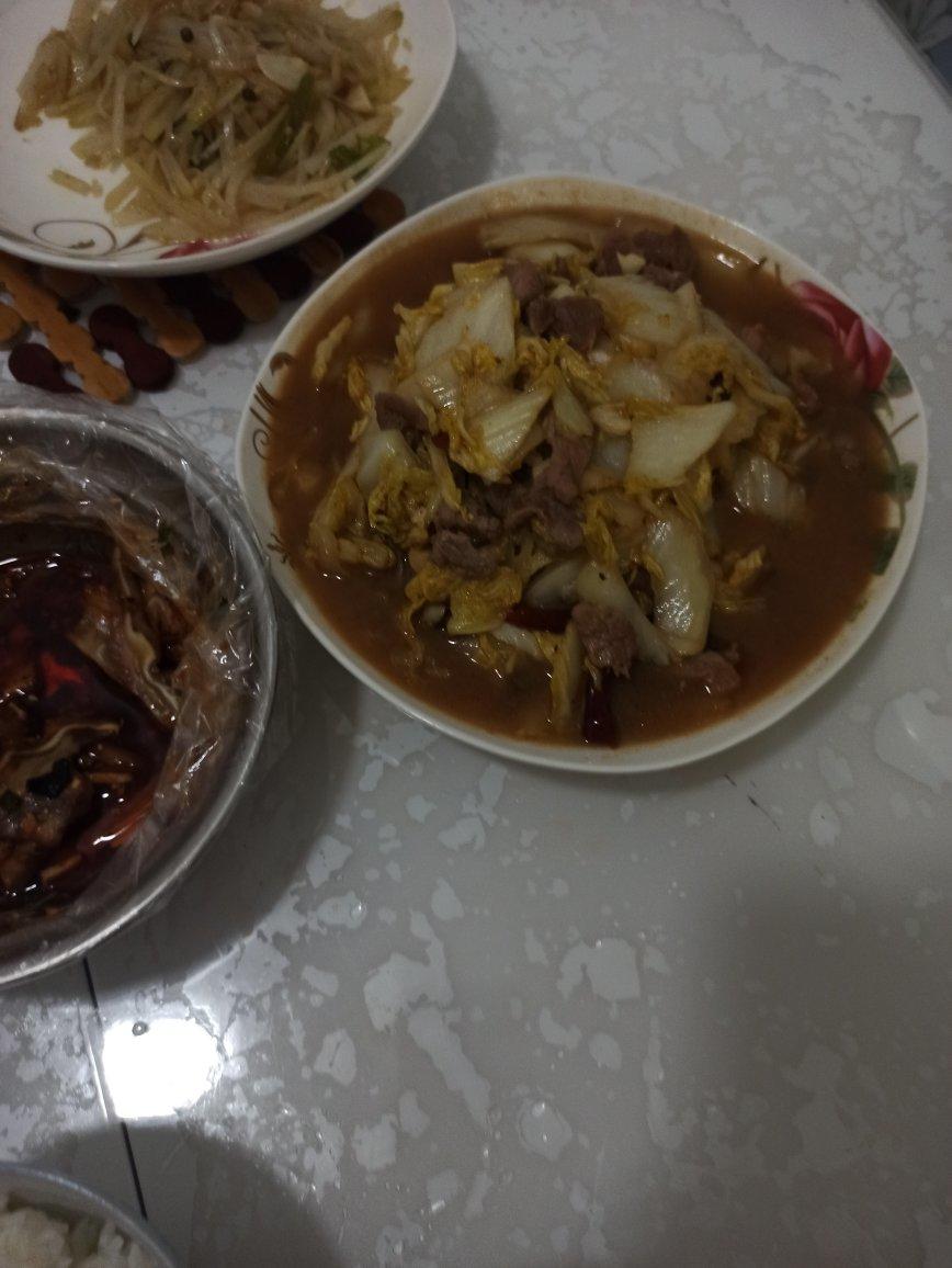 白菜炒肉