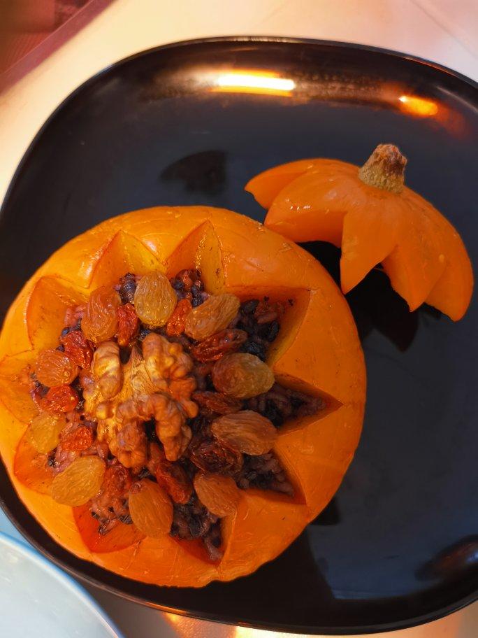 南瓜紫米八宝饭