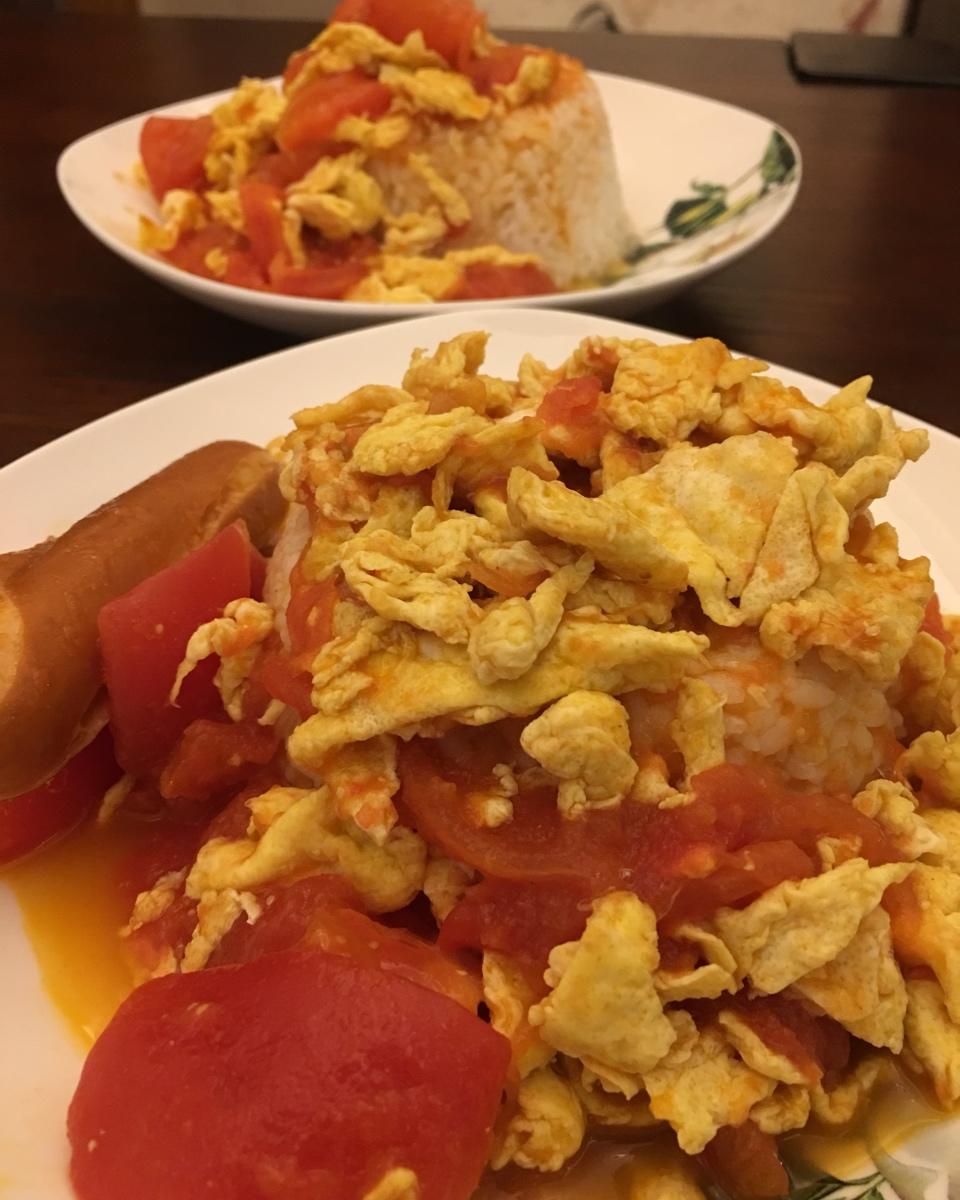 番茄鸡蛋盖浇饭