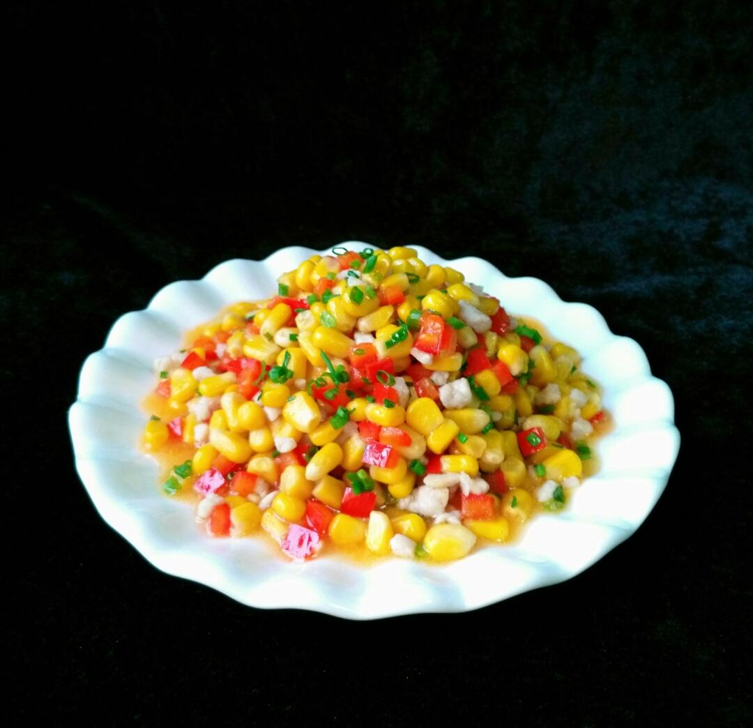 君君love烘焙做的肉末炒玉米
