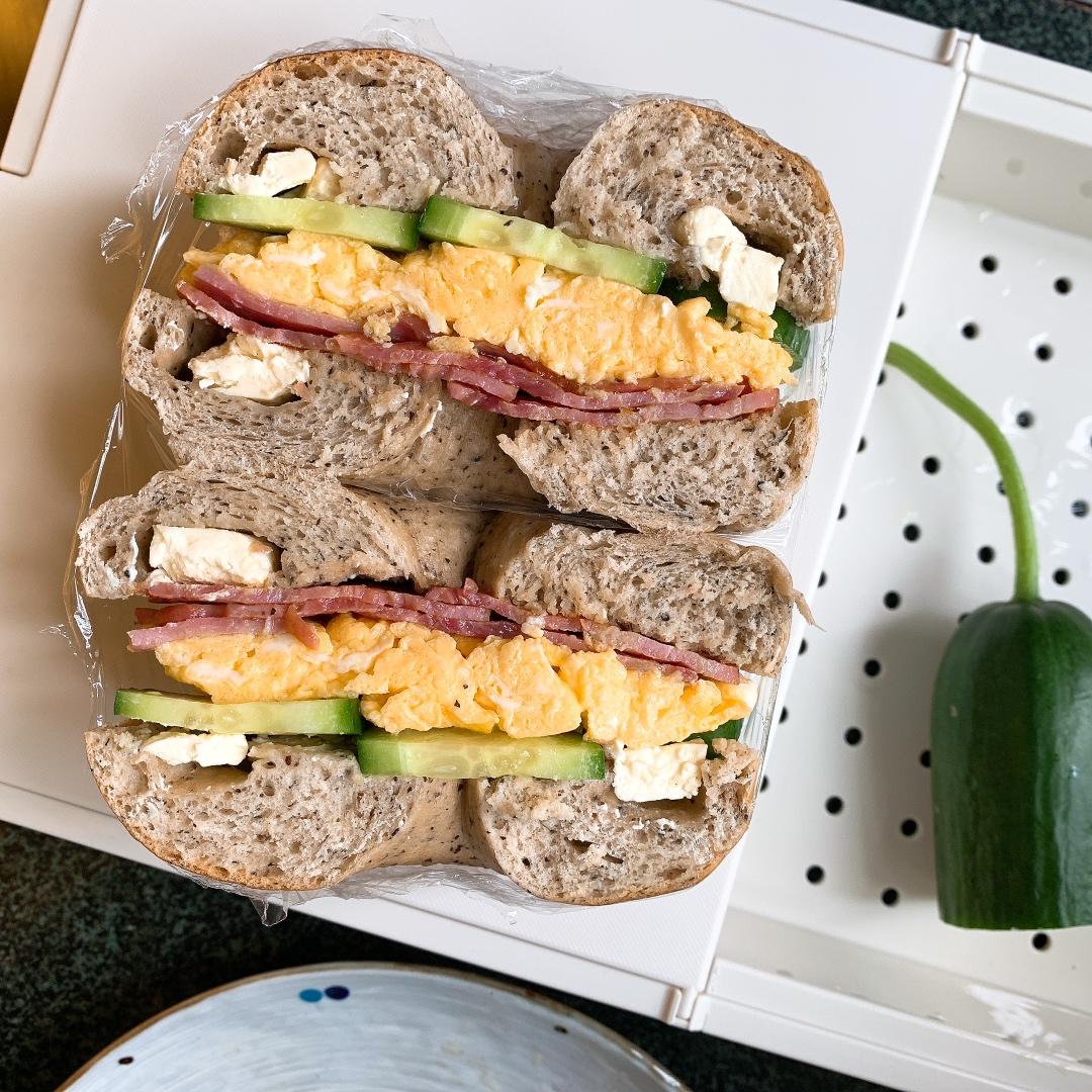 两种做法鸡蛋的日式鸡蛋三明治【低脂和风】