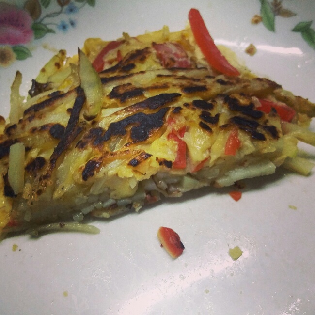 香煎土豆丝鸡蛋饼
