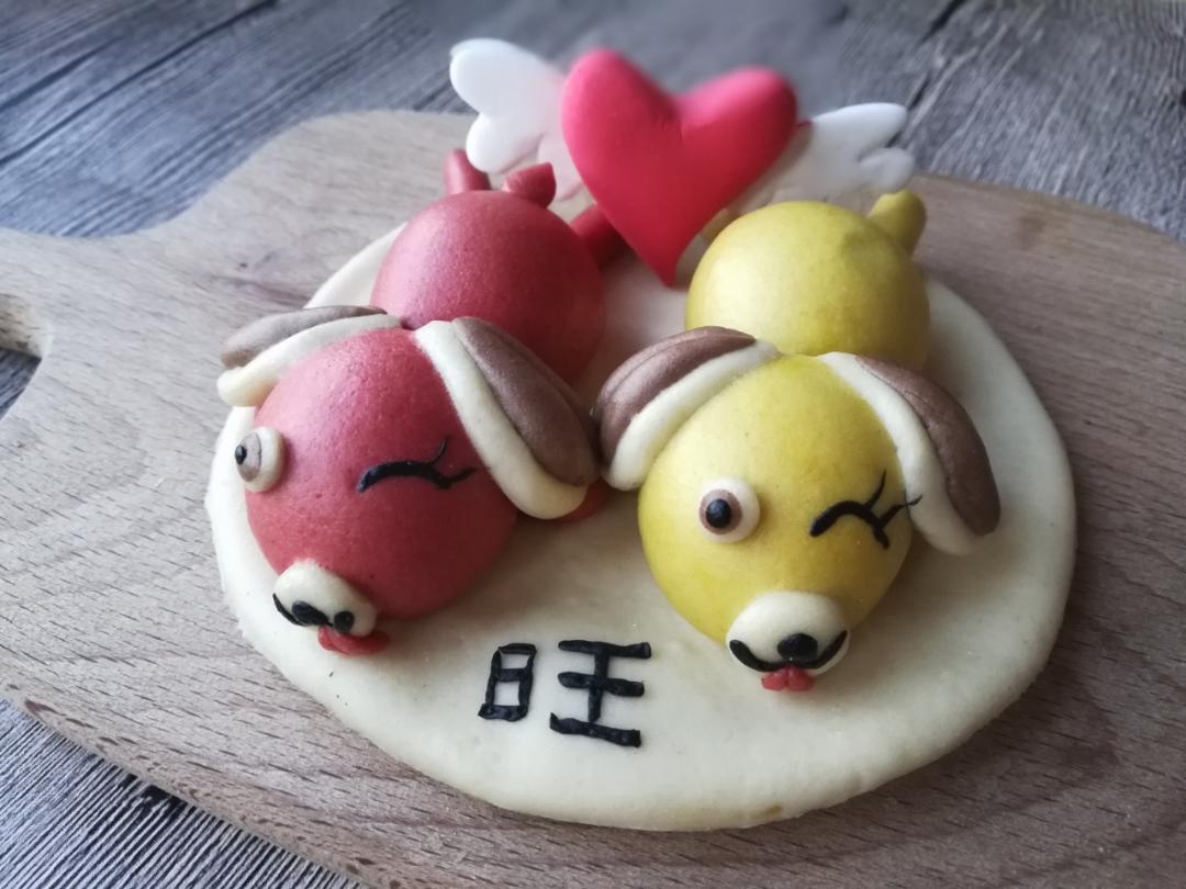 可爱的佩奇馒头（无糖无油易消化）