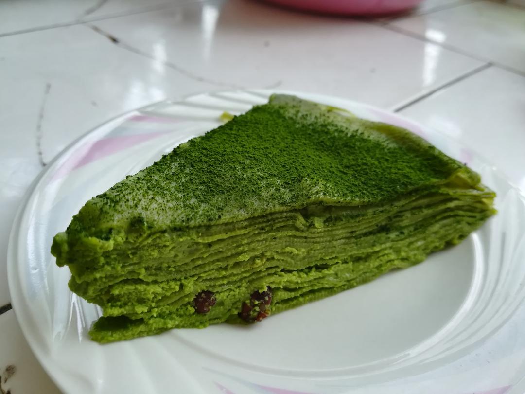 美味的煎蛋糕—抹茶千层蛋糕