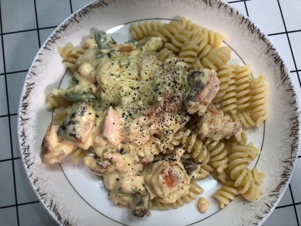 三文鱼奶油意面