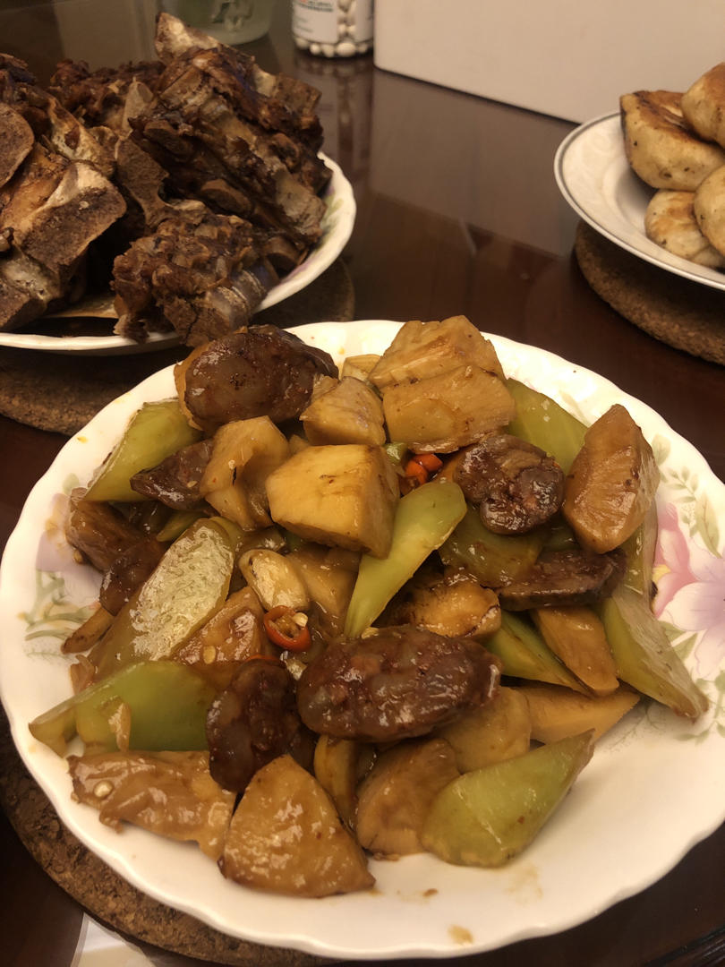 ㊙️腊味‼️冬笋莴苣炒腊肠‼️美味家常