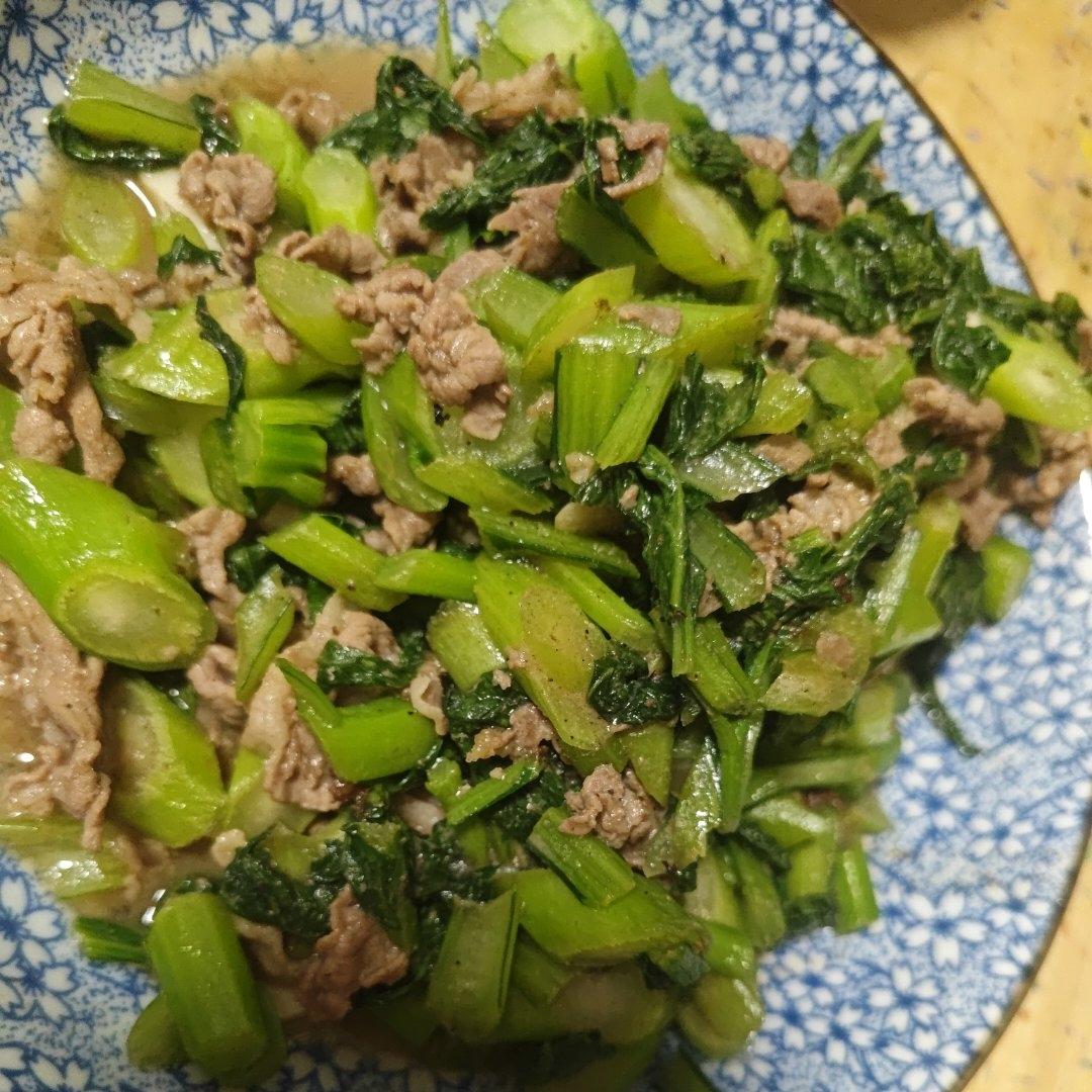 菜心炒牛肉
