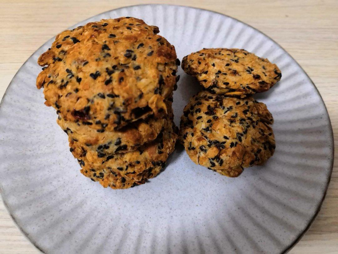 素食:有机燕麦芝麻大饼干