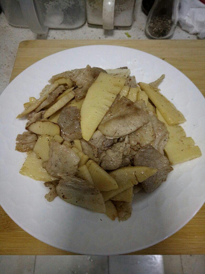 冬笋炒肉片