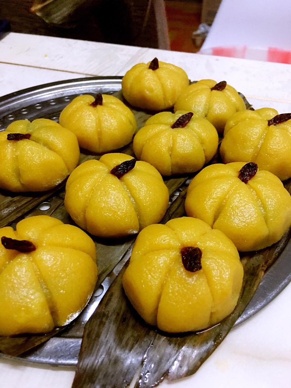 爱小蜜蜂做的q弹南瓜饼