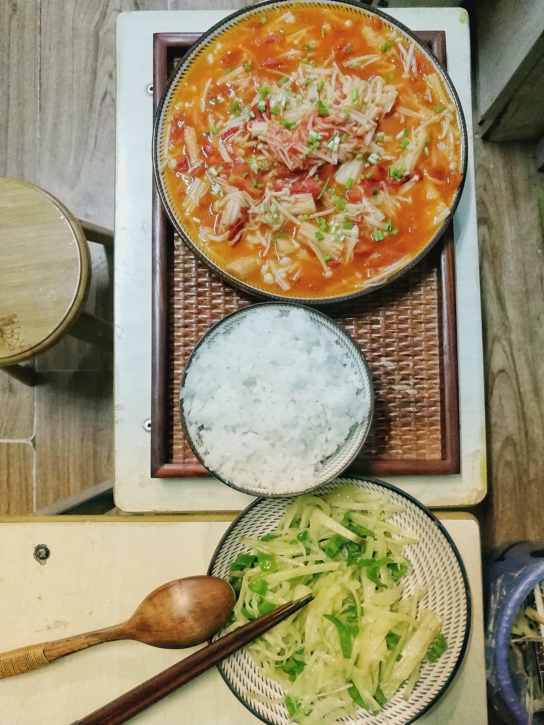 开胃茄汁金针菇