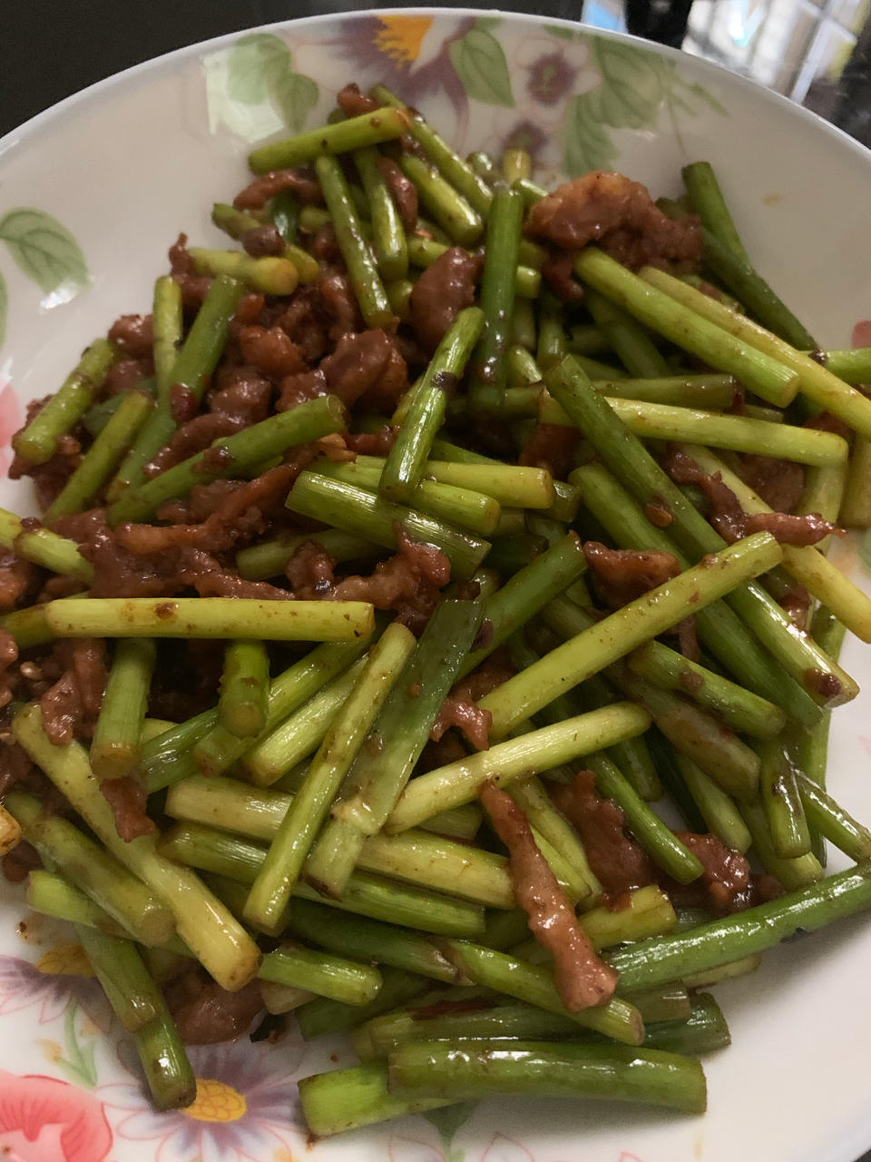 家常蒜苔肉丝