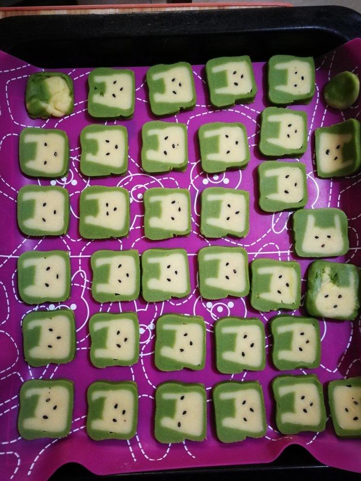 抹茶兔兔曲奇（比熊猫简单！超详细实物图+超良心手绘图）