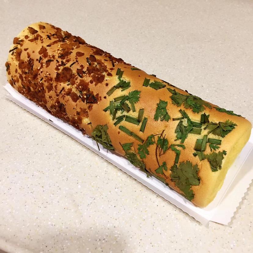 葱花肉松咸蛋糕卷(烫面法)