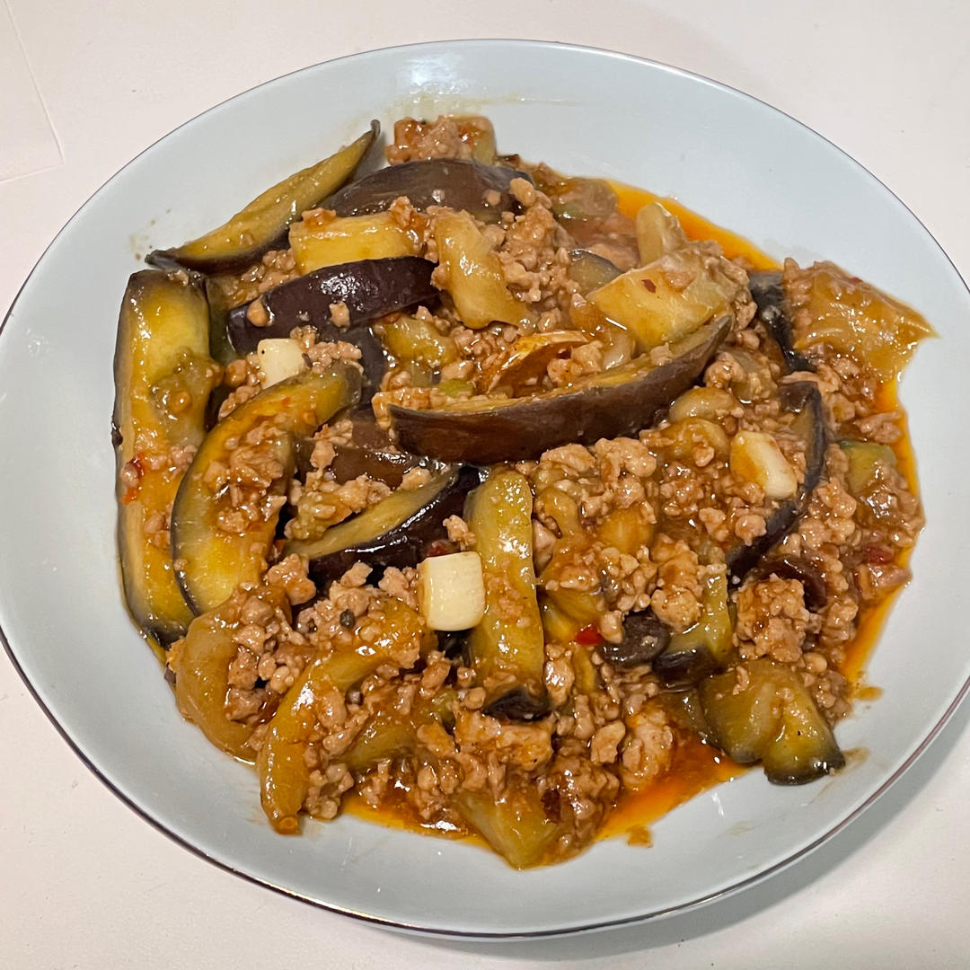 红烧肉沫茄子
