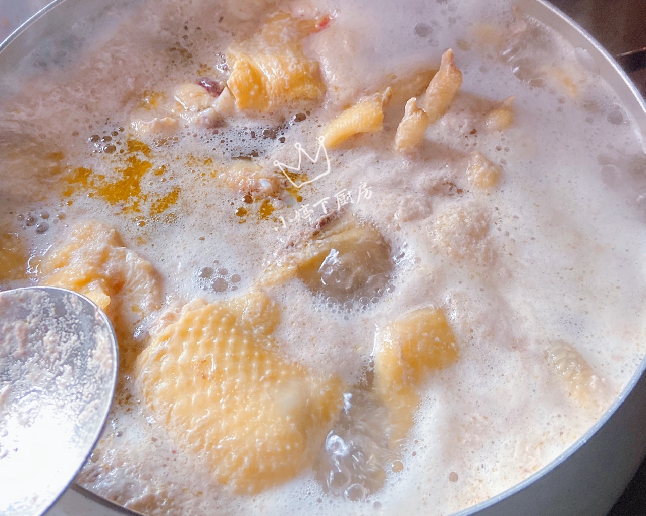 养生汤.灵芝茶树菇炖鸡汤的做法 步骤5