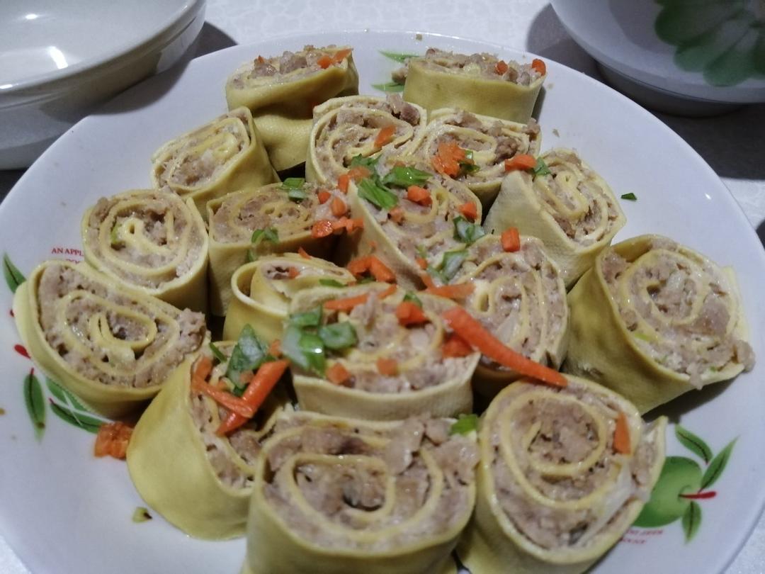 千张豆腐皮猪肉卷