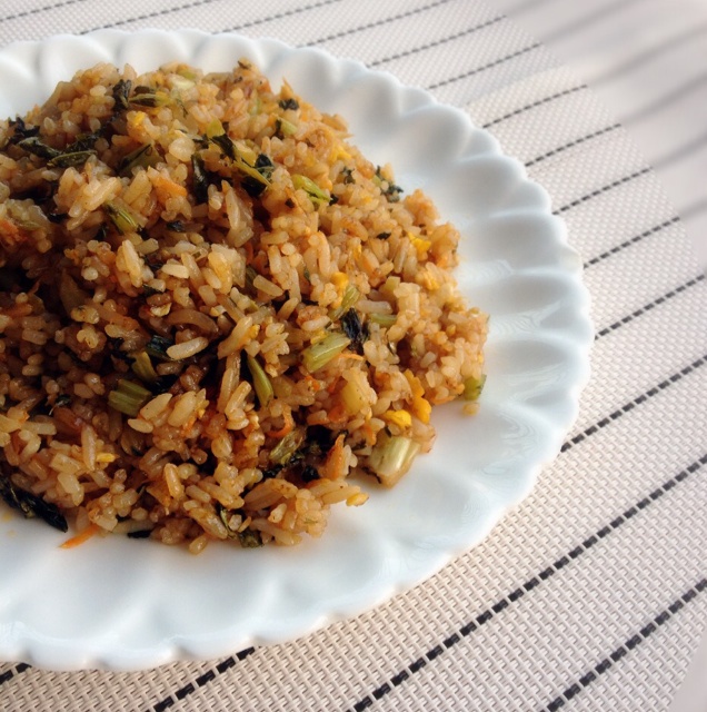 我最爱甜食做的绝味雪菜肉丝炒饭