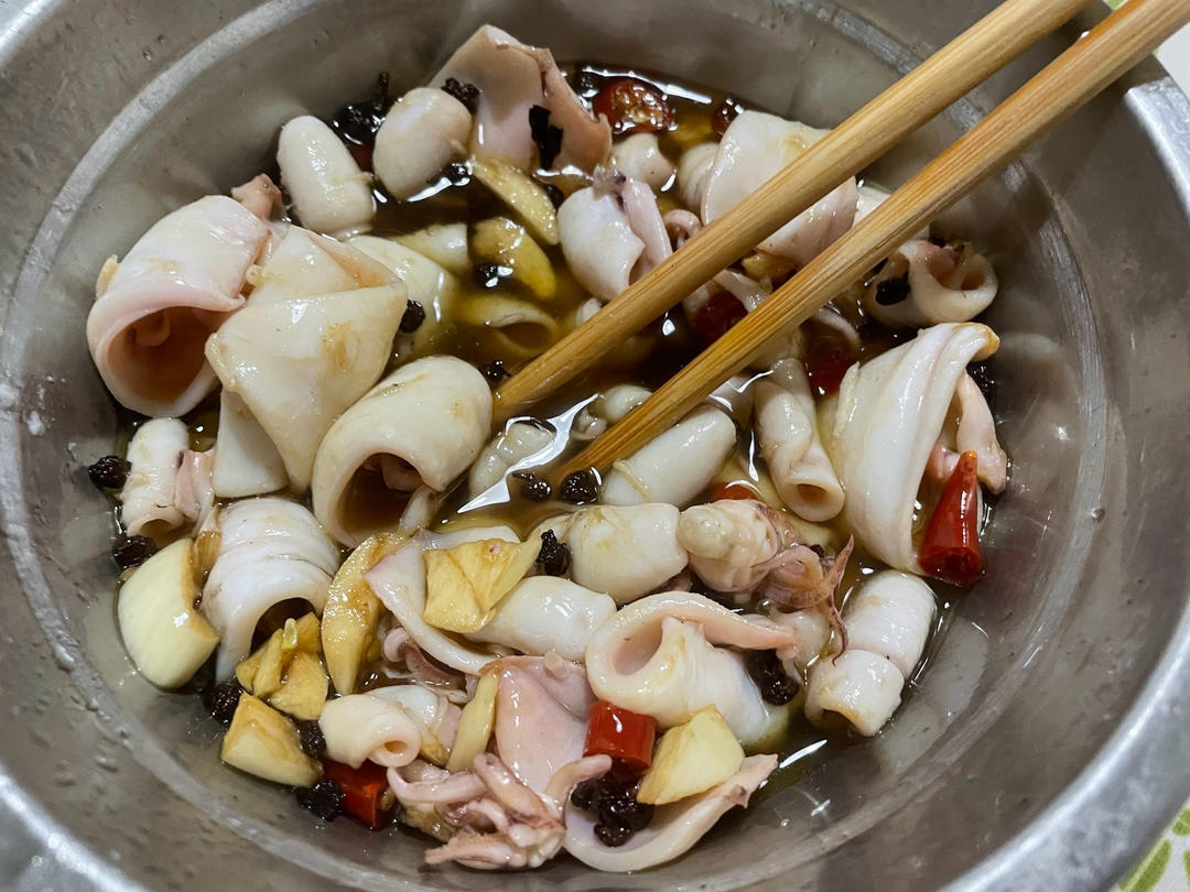 超简单的炝小管（小鱿鱼）