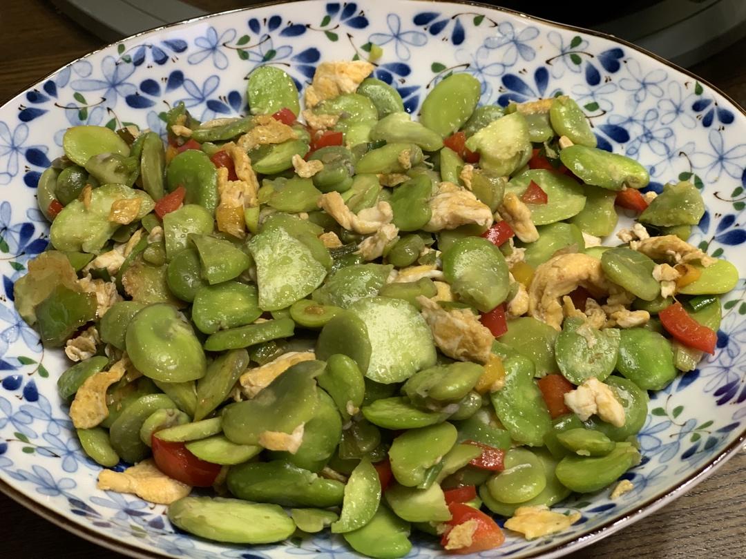 鲜蚕豆炒鸡蛋