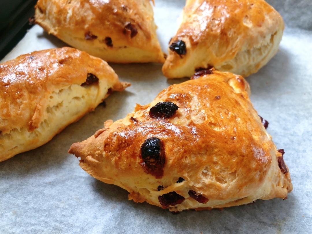 【司康控】无泡打粉的蔓越莓司康